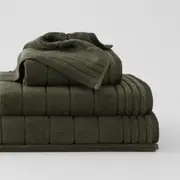 Sheridan Orson Towel Range - Bath Sheet in Moss Cotton