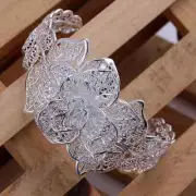 925 Silver Plated bangle Hot engagement jewelry exquisite retro charm bracelet