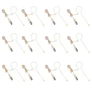 12xBeige Single Earhook Headset mini XLR Microphone for Shure Wireless-TA4F 4pin