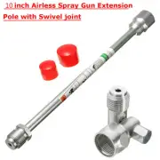 10 in Extension Pole With Swivel Joint Adapter Tool for Airless Paint Spray Gun