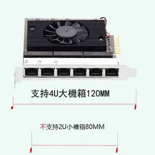 [4大陸直購] 6口2.5G千兆網卡 RTL8125B電腦PCI-E 視覺採集伺服器軟路由彙聚esxi E0138125T6LK GRIS