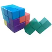 3D Wooden Cube Toys Children Early Educational Puzzle Games Brain Challenge Toys