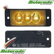 Warning Lights, Warning Light Mini Strobe LED Amber 3-Di
