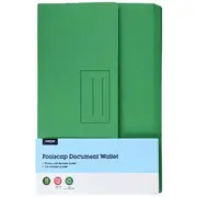 J.Burrows Recycled Foolscap Document Wallet Green 10 Pack