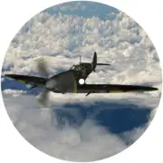 Slipmat Scratch Pad 7" Turntable 45 DJ Record Player MILITARY FIGHTER SPITFIRE