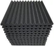 AIMALL 12/ 24X Studio Acoustic Foam Sound Absorbtion Proofing Panel Wedge 30cm Karaoke - Enhanced Sound Clarity, 12” x 12” x 2”