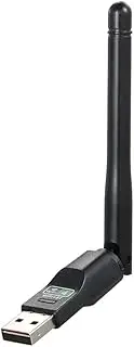 WiFi+BT 2-in-1 Wirel Network Card 2.4GHz 150Mbps USB Wirel Network Card BT Adapter WiFi Receiver for PC Laptop Black One Size