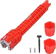 Faucet and Sink Installer 8 in 1 Multifunctional Faucet Wrench Tool Upgraded Plumbing Repair Tools Kitchen Bathroom Water Pipe Sink Wrench for Toilet Bowl Sink Bathroom Kitchen