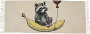 [XYMZR] Women’s Scarf Cute Raccoon Balloon Soft Warm Long Scarves Shawl Wrap for Winter Autumn Spring Travel Office Home, Multi-colored