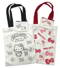 在飛比找樂天市場購物網優惠-Hello Kitty帆布購物袋附小袋