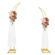 Curved Large Metal Arch Backdrop Stand, Set of 2 Wedding Arch Stand Flower Ar...