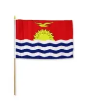 Kiribati 12" x 18" Mounted Flag