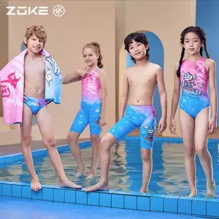 zoke洲克兒童泳衣女孩專業連體男孩五分三角泳褲訓練比賽競速中國