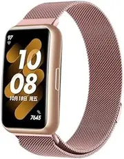 Compatible with Huawei Band 9/8/7/6 NFC Metal Magnetic Milanese Watch Strap Replacement Band, Sports Wristband for Men and Women