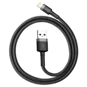 Baseus Cafule USB Lightning Charging Cable for Apple iPhone iPad (1m) [Black+Grey]