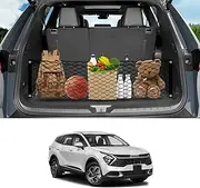 Karltys Envelope Style Cargo Net for Kia Sportage Accessories 2023 2024 2025, Highly Elastic Sportage Rear Trunk Cargo Net Heavy Duty Nylon Mesh Storage Netting Organizer with Metal Hooks