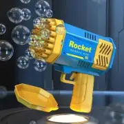 Bubble Gun 40 Holes Automatic Soap Water Bazooka Bubble Machine Kids Summer Toy