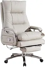 Ergonomic Office Chair Premium Leather Office Chair for Home Study and Workspace Comfortable Executive Desk Chair Desk Chair