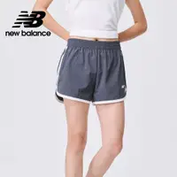 在飛比找PChome24h購物優惠-[New Balance撞色滾邊線條短褲_女性-深灰黑_深灰