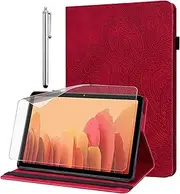 GLANDOTU Case for Lenovo Tab M8 (3rd/2nd/1st Gen) TB-8506F/TB-8506X/TB-8705F/TB-8705X with Screen Protector and Stylus Pen - Ultra Thin Stand Function Flip Cover PU Leather Lenovo Tab M8 Case (Red)