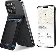 for Magsafe Wallet, Works with Apple Find My, Magnetic Wallet for iPhone 16/15/14/13/12 Series, 8-Card Holder, for iPhone Magsafe Wallet Stand, Leather Magnetic Phone Wallet, RFID Blocking, Black