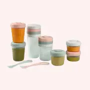 Beaba - Clip Portions Meal &amp; Food Storage Pack - Eucalyptus by Beaba | the memo