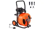 VEVOR Drain Cleaner Machine Electric Drain Auger 100 FT x 3/4In Auto Feed