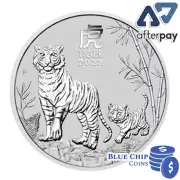 2022 $2 Year of the Tiger 2oz Silver Bullion Coin In Capsule Perth Mint