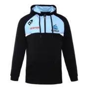 NRL Cronulla Sharks Men's Qtr-Zip Training Pullover Hoodie - Sizes 2XL - 4XL