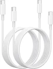 2 pack iPhone 16E/16/15 Charger Cord, 2M USB C to USB C Woven Cable Compatible for iPhone 16/15 Pro Max, 16/15 Plus, iPad 10th Gen, iPad Pro 12.9/11, iPad Air 5th/4th Gen, Mini 6th Charging Cable Cord