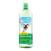 TropiClean Fresh Breath Dental Health Solution Water Additive For Dogs (1 Litre) | Dental Chews