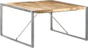 Dining Table 140x140x75 cm Solid Wood Mango,Industrial Style Mango Wood Dining Table for Your Kitchen or Dining Room Dining Room Furniture