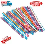 100+ PIXY SILLY STIX CANDY - SWEET & SOUR SUGAR FILLED STRAWS, ASSORTED FLAVORS