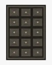 150' x 215' | Machine Washable Runner Rug | Kid & Pet Friendly | Indoor Rug | Jonathan Adler Matrix Black & Ivory Rug | Ruggable