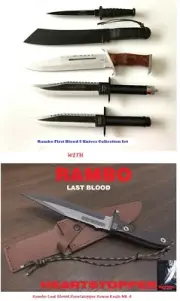 Rambo First Blood &Last Blood (MK-8) 6 Knives Collections with Sheath and Box