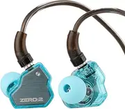 Linsoul 7Hz x Crinacle Zero:2 in Ear Monitor, Updated 10mm Dynamic Driver IEM, Wired Earbuds Earphones, Gaming Earbuds, OFC IEM Cable with Microphone for Musician(Typec MIC) (Blue)