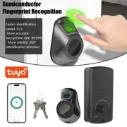 Tuya Smart Fingerprint Lock Electronic Door Lock APP Unlock w/Keys Lock Mechanis