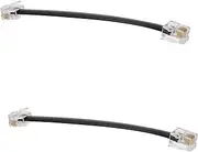 TEHAUX 2PCS Core Male to Male Flat Telephone Cable for Easy Wiring Durable Short Panel Connection Line for Stable Signal Transmission Effortless Setup