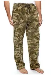 Saddlebred Men's Camouflage Micro Fleece Lounge/Sleep Pants w/Pockets