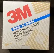NEW Vintage 1994 Sealed Box of 3M High Density 3.5” IBM Formatted Diskettes