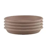 4x Artevasi Round Plastic Indoor/Outdoor Garden Saucer For Pot 35x4.7cm Taupe