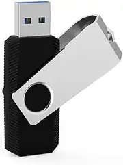 [Aiibe] 128GB Flash Drive USB 3.0 Thumb Drive High Speed Jump Drive 128GB Memory Stick Zip Drive USB Drive for Laptop - Black