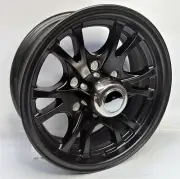15" Inch 6 Lug Alloy Matt Black Utility Cargo Trailer Rim T0756655 MB