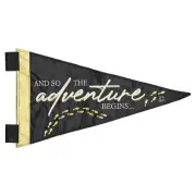 The Adventure Begins - Jeremiah 29:11 - 24 x 13 Inch Polyester Wall Flag Pennant