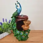 53 Polyresin Well Water Fountain, Water Feature with LED Light and Spinning Ball