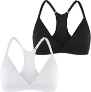 [INIBUD] Women Sports Bra Strappy Backless Workout Yoga Bra Fitness Tops Bra