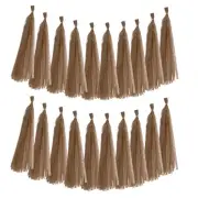 20Pcs Brown Tassel Garland 14.6 x 9.4 Inch Tissue Paper Tassel Banner