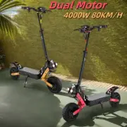 Dual Motor Electric Scooter 80KM/H 4000W 11" Tyre 70KM Foldable
