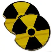 Biohazard Wood Car Coaster Gift Set fit Car & Truck Cup Holder