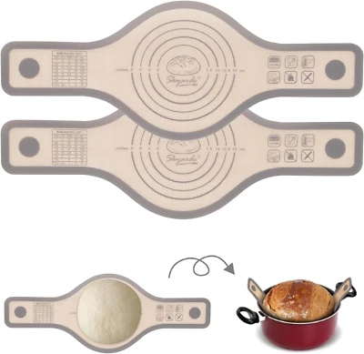 2-Piece Silicone Bread Sling Set for Dutch Oven – Non-Stick, Reusable Baking Mat